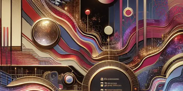 A vibrant, futuristic online platform showcasing Japanese adult film culture with neon lights and organized categories.